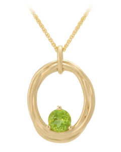 This 14k yellow gold vine pendant features a 7mm peridot. call for pricing (#230-01500)
