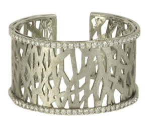 This spectacular 14k white gold bracelet is accented with 5 ctw of round brilliant diamonds. Call for pricing (#170-0125)
