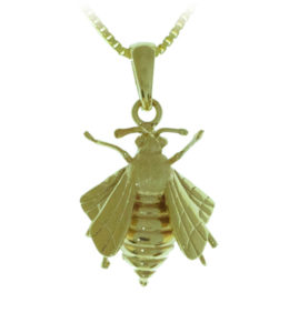 This sweet 14k yellow gold bee is approximately 1/2″ x 1/2″. Call for pricing (#437-0513)